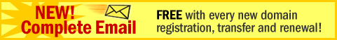 Get free email with your domain name registration!